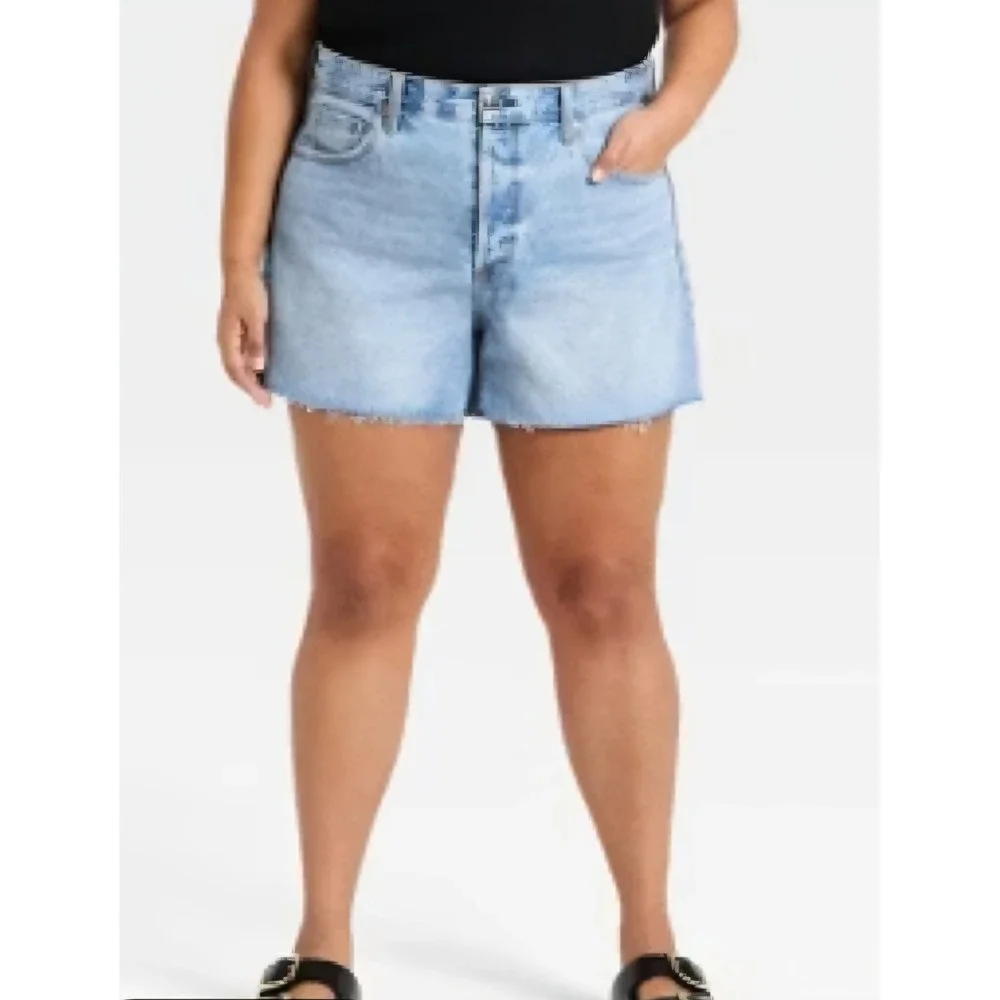 Universal Thread Womens 90s Baggy Bermuda Denim Shorts Blue Size 22 NWT